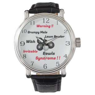 Montre Drôle Grumpy Homme Pelouse Bowler, Wristwatch