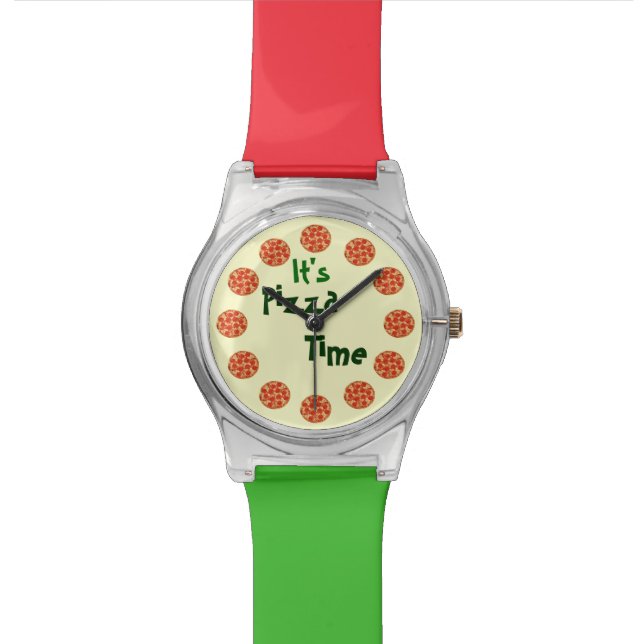 Montre Drôle il est temps de pizza (Fermer)