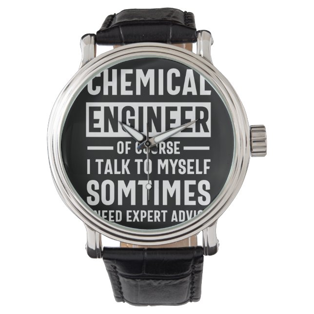 Montre Drôle Ingénieur Chimique Cadeau (devant)