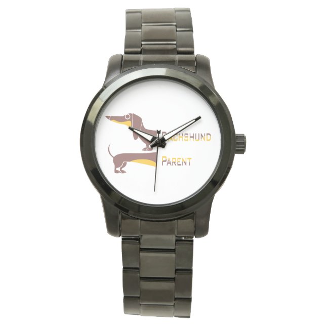 Montre Drôle mignon dachshund pour parent chien long (devant)