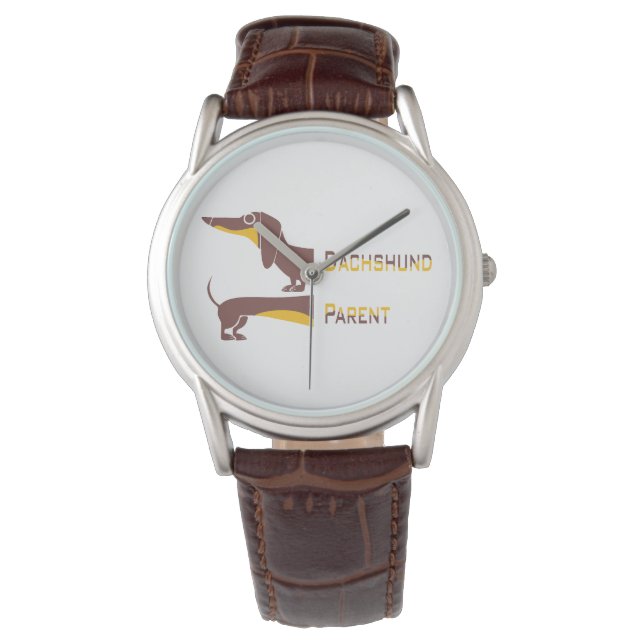 Montre Drôle mignon dachshund pour parent chien long (devant)