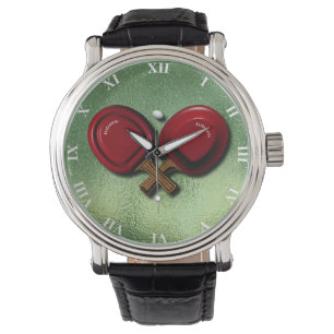 Montre Drôle Ping Pong Paddle De Tennis Avec Balle Ovale