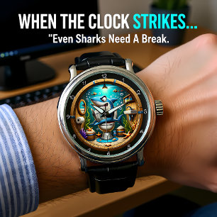 Montre Drôle Shark Toilet