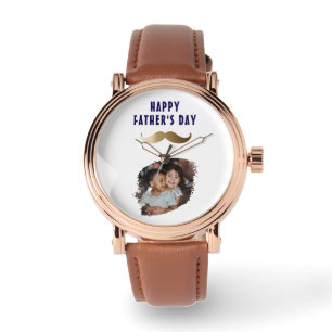 Montre Drôle simple Moustache Happy Fête des pères Photo