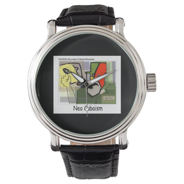 Montre drôle unisexe Cubisme Castro (NéoCubIsme) (devant)