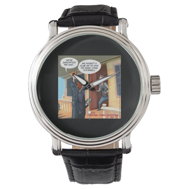 Montre drôle unisexe de Missionnaires agnostiques (devant)