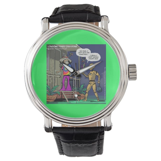 Montre Drôle Unisexe Hippie Crash Test (devant)