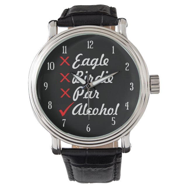 Montre Eagle Birdie par Alcohol Humour (devant)