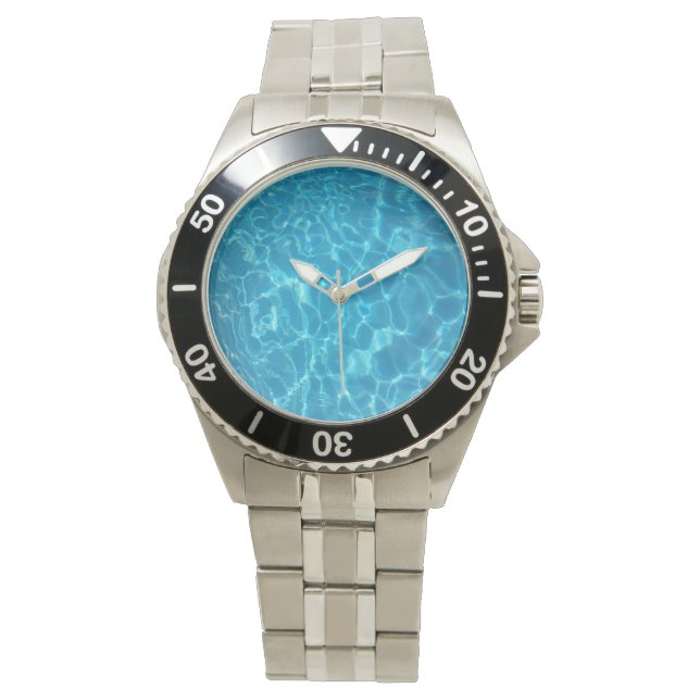 Montre Eau de piscine bleu ciel cristallin (devant)