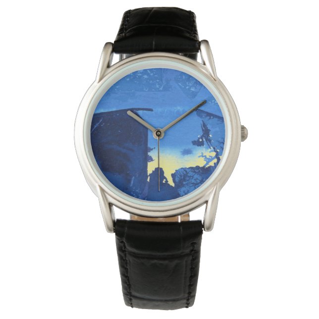 Montre Eaux profondes bleues, tranchées sous-marines acce (devant)