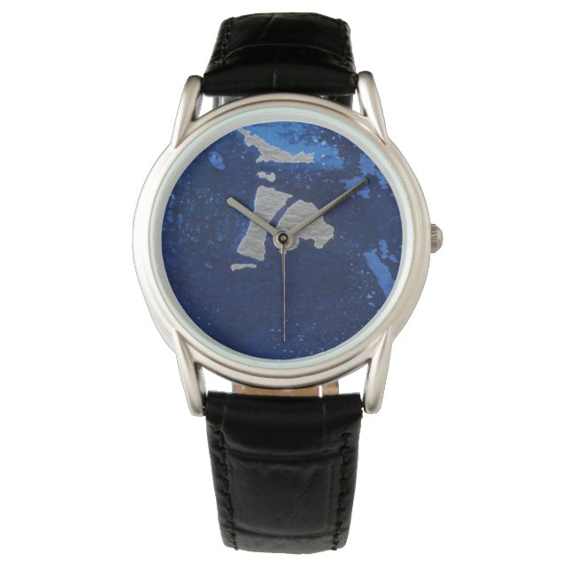 Montre Eaux profondes bleues, tranchées sous-marines acce (devant)