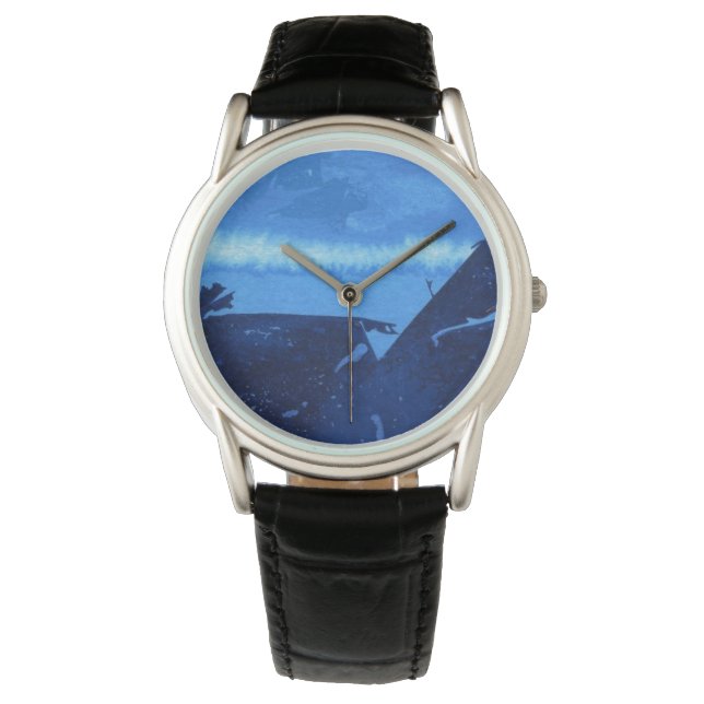 Montre Eaux profondes bleues, tranchées sous-marines roch (devant)