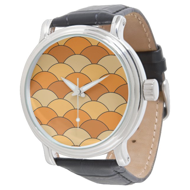 Montre Écailles de dragon, éventails, vagues, Seigaiha, o (Incliné)