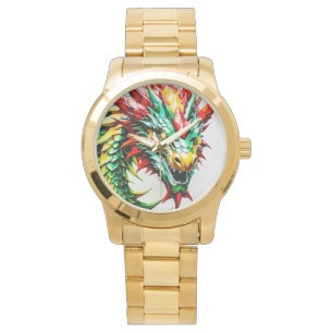 Montre Échelle rouge, verte et jaune