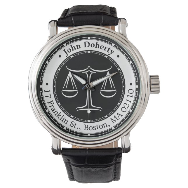 Montre Échelles classiques de justice | Avocat (devant)