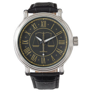 Montre Échelles de justice d'or