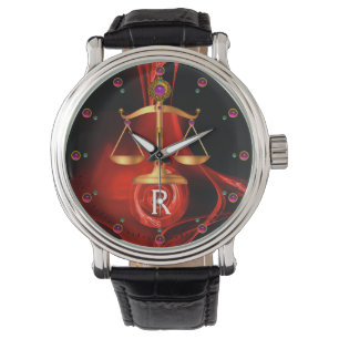 Montre ÉCHELLES D'OR DE LA LOI, PROCUREUR, Justice Rouge 