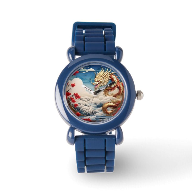 Montre Échelles rouge bleu et or (Recto)