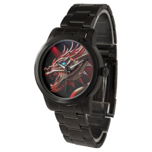 Montre Échelles rouge et or du dragon à respiration par f