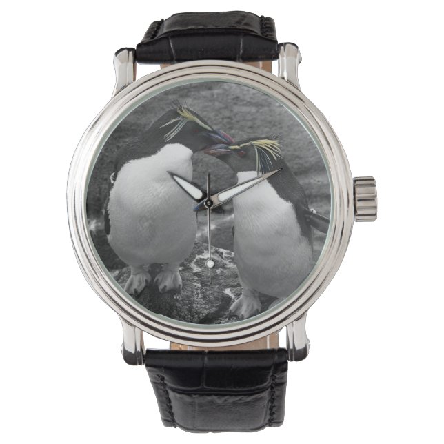 Montre Éclaboussure de couleur de pingouin (devant)