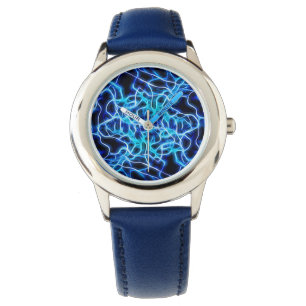 Montre Éclair électrique néon bleu Tesla Coil