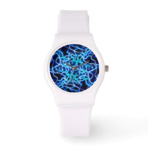 Montre Éclair électrique néon bleu Tesla Coil