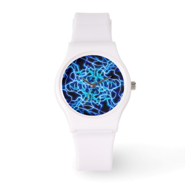 Montre Éclair électrique néon bleu Tesla Coil (Recto)