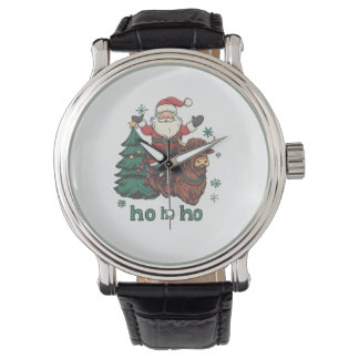 Montre Éclairage de sapin de Noël femmes Santa montant la