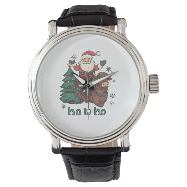 Montre Éclairage de sapin de Noël femmes Santa montant la (devant)