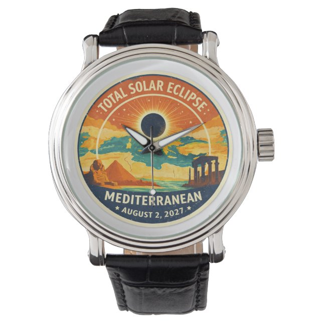 Montre Éclipse solaire méditerranéenne de 2027 (devant)