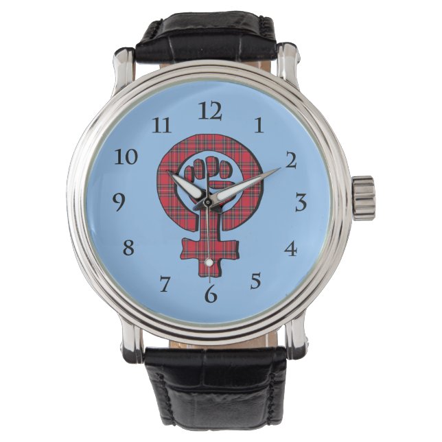 Montre Ecosse Tartan Feminist Watch (devant)