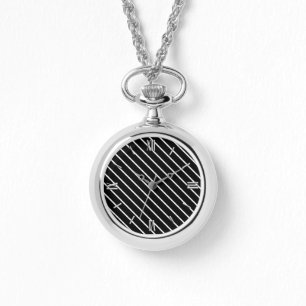 Montre Écrans diagonaux - noir et blanc