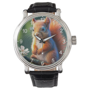 Montre Écureuil Brown assis sur la branche-56765