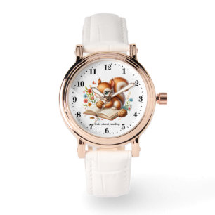Montre Écureuil mignon et farfelu personnalisable 