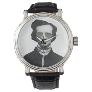 Montre Edgar Allan Poe en lunettes de soleil