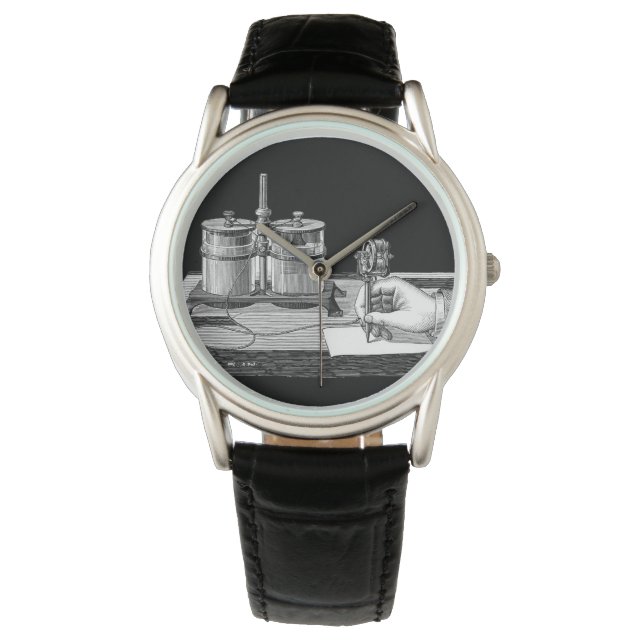 Montre Edison Edison, écrivain antique Steampunk (devant)