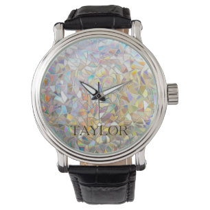 Montre Effet de verre coloré prismatique - Arc-en-ciel pr