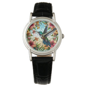 Montre Effet Élégant en verre de colibri