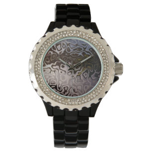 Montre Effet Snakeskin Brown brillant