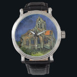 Montre Eglise à Auvers-sur-Oise par Vincent van Gogh<br><div class="desc">L'église d'Auvers par Vincent van Gogh est une peinture architecturale de post impressionnisme d'art vintage. Vue extérieure d'une église aux vitraux et personnage se dirigeant vers la Chapelle par un chemin pavé. À propos de l'artiste : Vincent Willem van Gogh (1853-1890) fut l'un des peintres Post impressionnistes les plus célèbres...</div>
