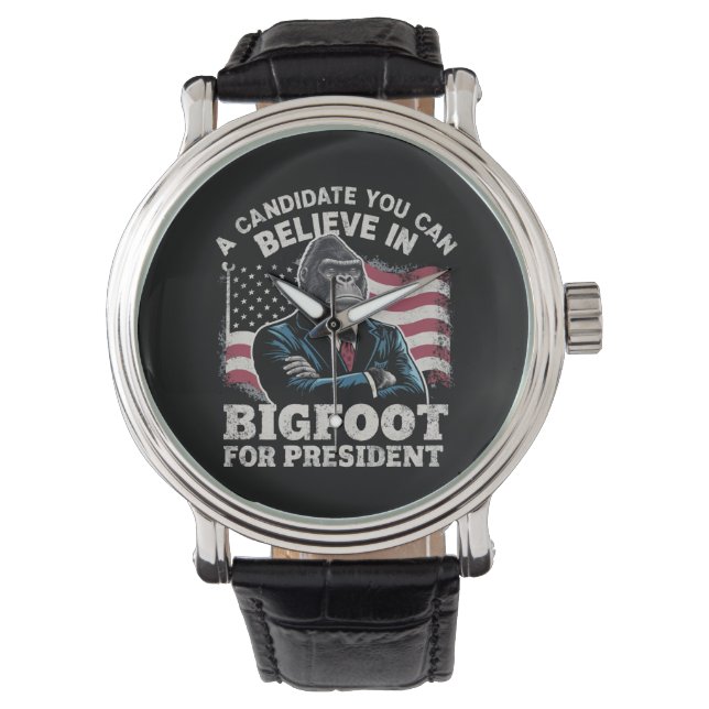 Montre Election 2024 Funny Vote Sasquatch USA (devant)
