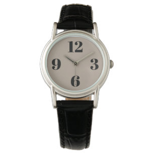 Montre électronique - Arrière - plan beige Grand n