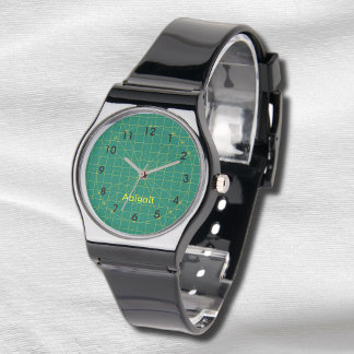 Montre électronique de Mat Coupe Verte de Quilter