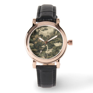 Montre Élégance botanique - Le cygne dans la forêt