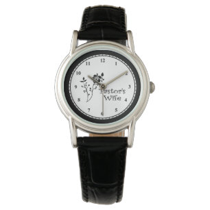 Montre Élégance de noir d'épouse de pasteurs