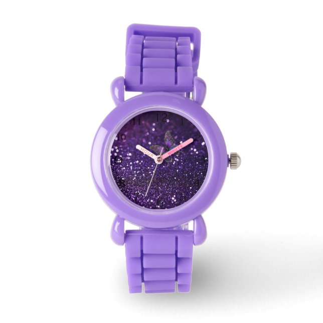 Montre Élégance Enchantante : Le papillon pourpre (Recto)
