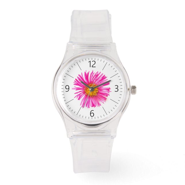 Montre Élégance fleur unique (Recto)