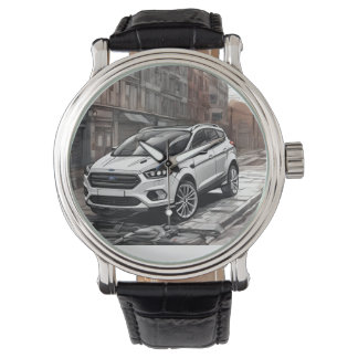 Montre Élégance gothique : horloge murale Carré Kuga ST F