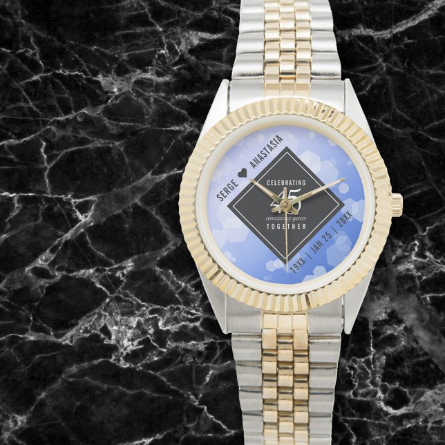 Montre Élégant 45e anniversaire de Mariage Sapphire (Créateur téléchargé)