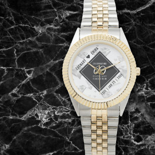 Montre Élégant 60e anniversaire de Mariage de diamant